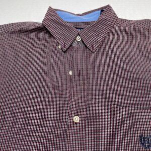 Chaps by Ralph Lauren Men's Casual Shirt - Burgandy Check - Size XL - EUC